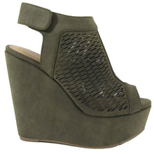 Delicious Women's Peep Toe Ankle Strap Sandal Whit Plataform - Velcro - Casual by MVE Shoes