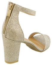 Top Moda Women's Hannah-1 Single Band Chunky/Block Heel Sandal With Ankle Strap and Zipper Closure