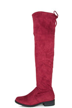 Forever Link Womens Over Knee High Drawstring Tie Lace Up Chunky Thick Heel Boots
