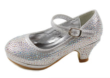 Dana-53k Little Girl Mid Heel Rhinestone Pretty Sandal Dress Shoes