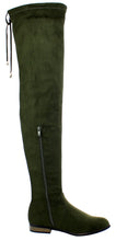 Refresh Footwear Women's Over the Knee Drawstring Round Toe Flat Boot
