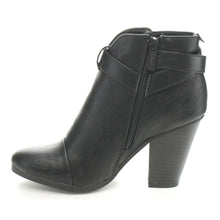Breckelle's GAIL-22 Women's Belted Chunky Stacked Heel Ankle Booties