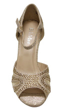 Bella Marie Shania-26 Women's peep toe rhinestone glitter strappy mesh dance sandals