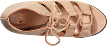 Delicious Women's Yohan Open Toe Lace Up Stacked Heel