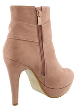 Top Moda Women's Side Bow Knot Platform Stiletto High Heel Ankle Bootie