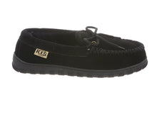 RJ's Fuzzies Womens Leather Moccasins Slippers (Black, 5)
