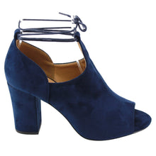 Betani Jillian-6 Women's Lace Up Side Cutout Block Heel Ankle Booties