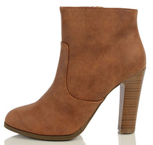 Delicious Women's Admit Almond Toe Chunky Wooden Heel Ankle Bootie