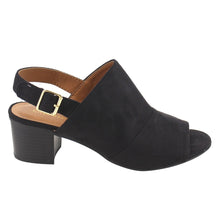 City Classified Women's Peep Toe Stacked Chunky Heel Sling Back Ankle Bootie