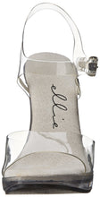 Ellie Shoes Women's 502 Brook Clear Dress Sandal