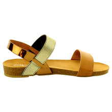Refresh IE25 Women's Elastic Ankle Strap Flat Beach Sandal