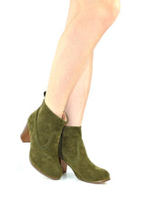 Chase & Chloe Emery-2 Women's Chunky Heel Slip On Bootie