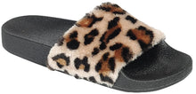 Forever Link Women's Faux Fur Slip On Flip Flop Slide Sandal