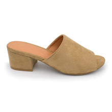 Nature Breeze - Women's Open Toe Chunky Heel Suede Slide Sandals Shoes, Trendy Shoes 4 Her