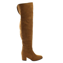 NATURE BREEZE FF00 Women Over The Knee Mid High Block Heel Boots Full Size Small