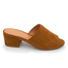 Nature Breeze - Women's Open Toe Chunky Heel Suede Slide Sandals Shoes, Trendy Shoes 4 Her