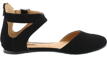 Soda KINER Women's Darling Almond Toe Criss Cross Ankle Strap Flat