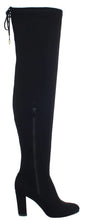 Refresh Footwear Women's Thigh High Chunky Heel Drawstring Boot