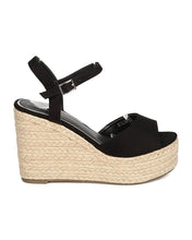 Women Faux Suede Espadrille Platform Wedge - Dressy, Spring, Party - Peep Toe Wedge GC12 By Betani