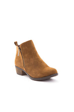 Breckelle's Women's Stacked Block Heel Round Toe Ankle Bootie