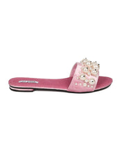 Women Velvet Faux Pearl Sandal - Casual, Dressy, Trendy - Pearl Slide - GH30 By Cape Robbin