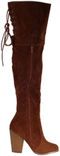 Women's Over the Knee Thigh High Suede Chunky Heel Boot