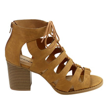 Soda Women's Cutout Zip Back Stacked Chunky Heel Bootie