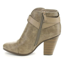 Breckelle's GAIL-22 Women's Belted Chunky Stacked Heel Ankle Booties