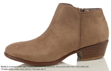 Wild Diva Women's Round Toe Stacked Heel Low Heel Western Ankle Bootie