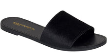 Breckelle's Women's Velvet Strappy Flat Slipper Slide Sandal