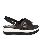 Women Leatherette Platform Wedge Sandal - Two Tone Wedge - Slingback Heel Sandal - GH62 By Nature Breeze