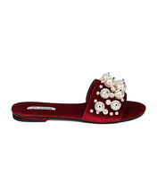 Women Velvet Faux Pearl Sandal - Casual, Dressy, Trendy - Pearl Slide - GH30 By Cape Robbin