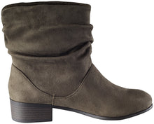 Soda Energy Women's Slouchy Pull On Low Block Heel Ankle Booties