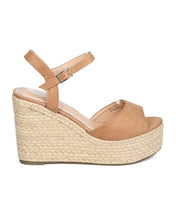 Women Faux Suede Espadrille Platform Wedge - Dressy, Spring, Party - Peep Toe Wedge GC12 By Betani