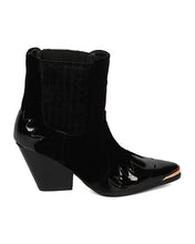 Women Flame Pattern Cowboy Boot - Block Heel Western Boot - Chunky Heel Ankle Boot - HK88 By Cape Robbin