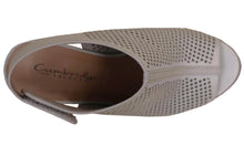 Cambridge Select Women's Laser Cut Slingback Stacked Heel Pump Bootie