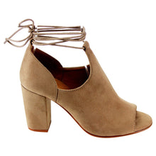 Betani Jillian-6 Women's Lace Up Side Cutout Block Heel Ankle Booties