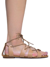Lace Up Ankle Tie Flat Gladiator Sandal