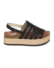 Women Metallic Espadrille Fisherman Sandal - Flatform Slingback Sandal - Caged Platform Sandal - GH81 By Nature Breeze