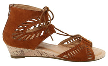 Esprit Women's Carol Caged Geometric Cutout Ghillie Open Toe Cork Wedge Sandal