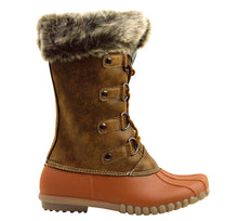 Snow-ll Mid Calf Lace Up Fur Shearling Boots