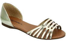 Breckelles Women's Brigit-08 D'Orsay Slip On Flat Sandals