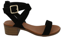 Top Moda Women's Vision-75 Ankle Strap Open Toe Heeled Sandal