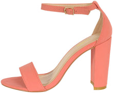 Glaze Women's Single Band Chunky Heel Sandal With Ankle Strap