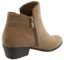 Top Moda Women's Closed Round Toe Zipper Chunky Stacked Block Heel Ankle Bootie