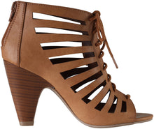 Delicious Women's Richelle Strappy Lace Up Chunky Heels Pumps