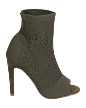 Cape Robbin GK04 Women Knitted Peep Toe Stiletto Sock Bootie