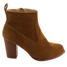 Chase & Chloe Emery-2 Women's Classic Side Zipper Mid Stacked Chunky Ankle Booties