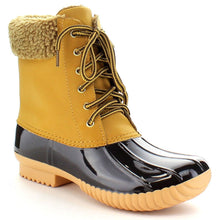 Nature Breeze Duck-02 Women Stitching Lace Up Side Zip Waterproof Insulated Boot