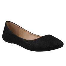 REFRESH DEMI-07 Women's Glitter Shinny Ballerina Ballet Slip On Flats
